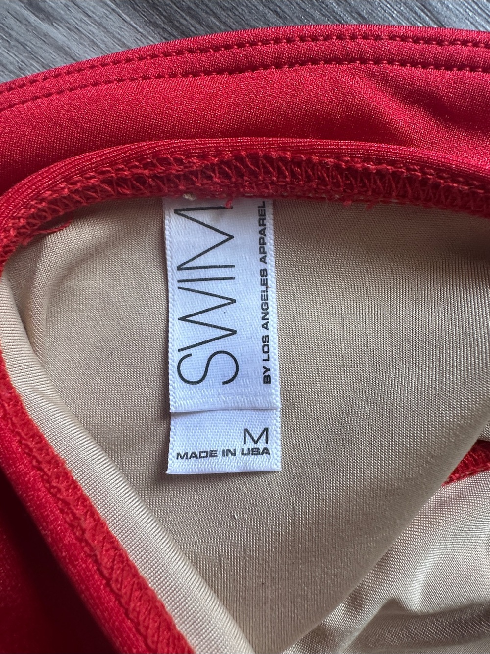 Los Angeles Apparel Red One-Piece Size Medium - Picture 3 of 4